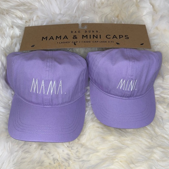 Rae Dunn Accessories - Rae Dunn Mama & Mini Matching Hats - Lavender Purple Hat Set